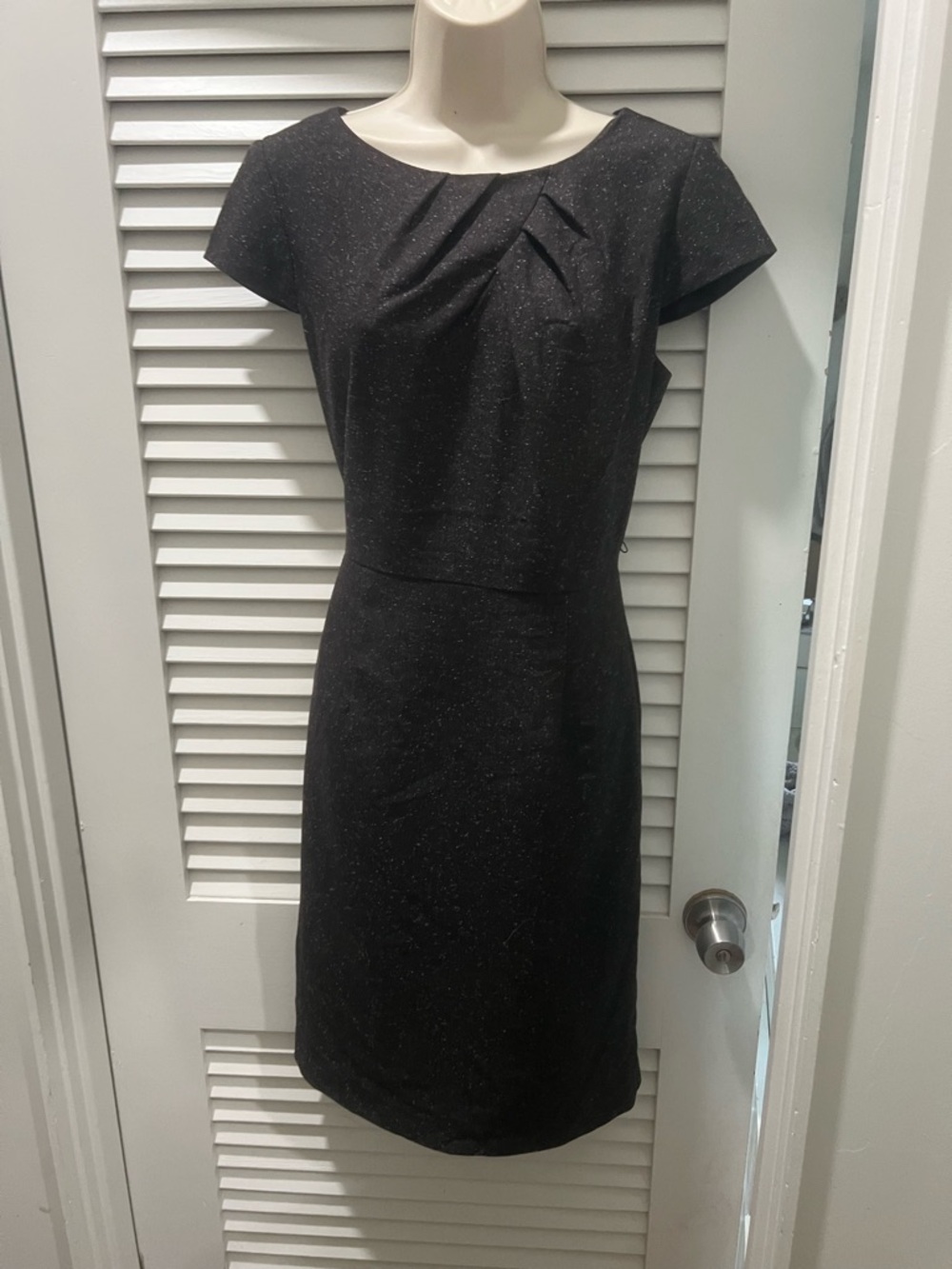 Classic Chocolate brown Cap-Sleeve Sheath Dress